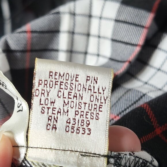 Vintage Susan Bristol Plaid Fringe Sleeveless Maxi Dress 8 Grunge Dark Academia - Picture 11 of 13